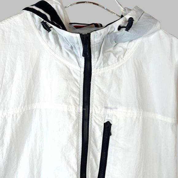TOMMY HILFIGER Boathouse Hooded Bomber Jacket in White Men's Large - Picture 4 of 11